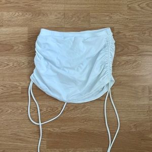 White mini skirt